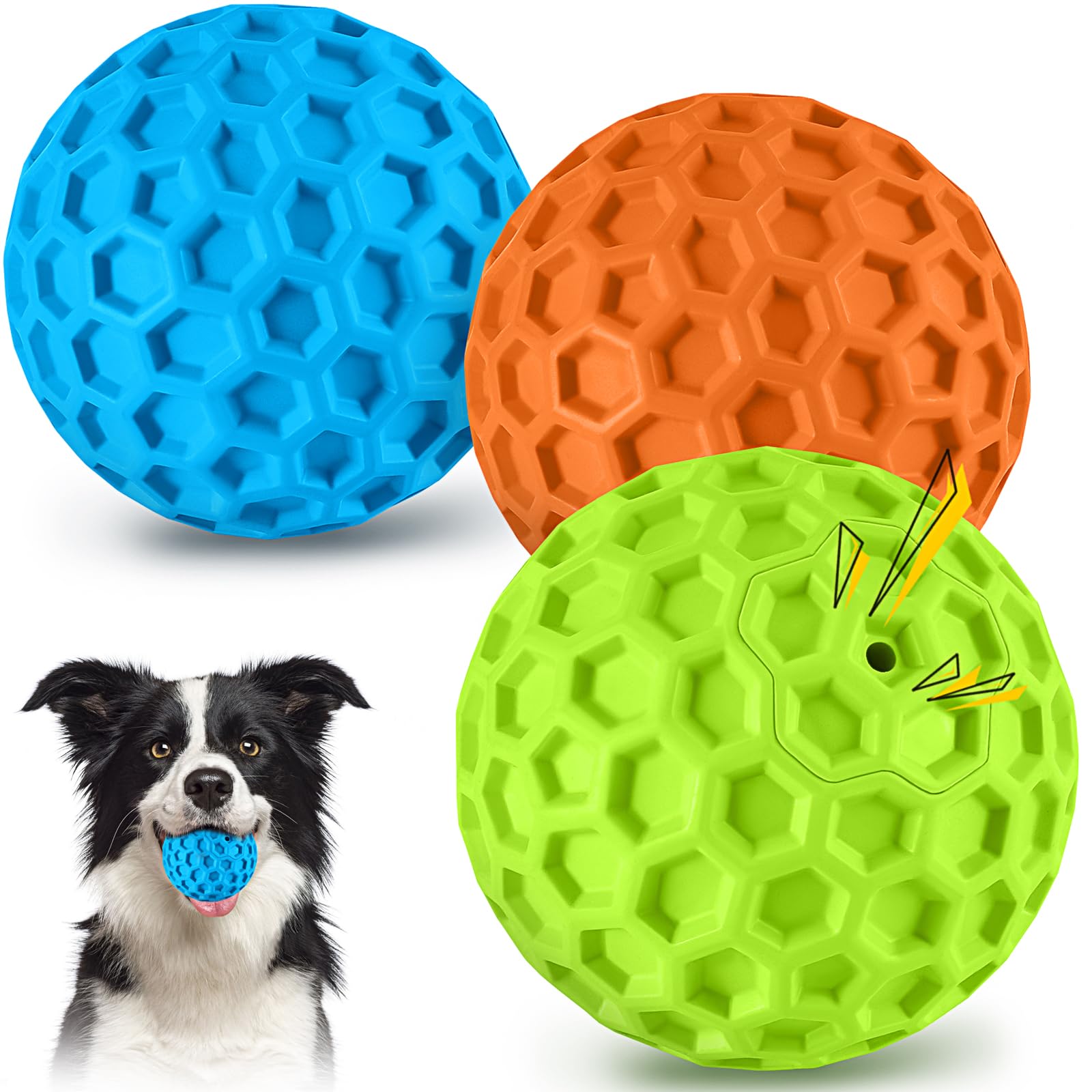 Balles couineurs interactives pour les séances de jeu du grand chien