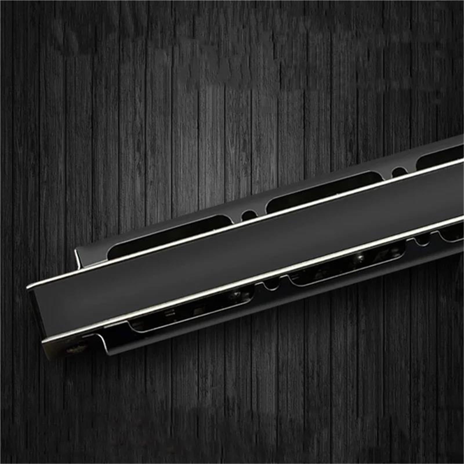 Harmonijka Ustna Tremolo Harmonijka 24-otworowa 48 Tonów Klawisz C Armonica Profesjonalna Organka Ustna Dla Początkujących Instrumenty Muzyczne(Black,B Tone)