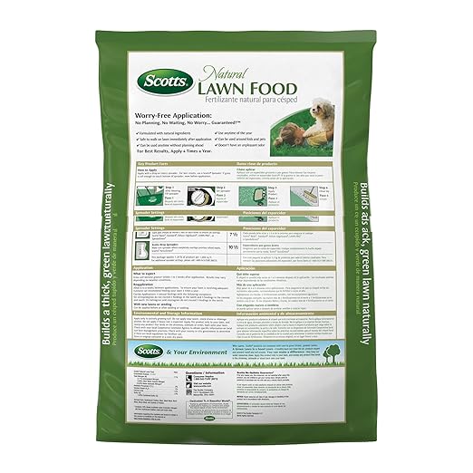 Fertilizante Scotts Natural Lawn Food para Césped, 29.1 lbs miniatura 6
