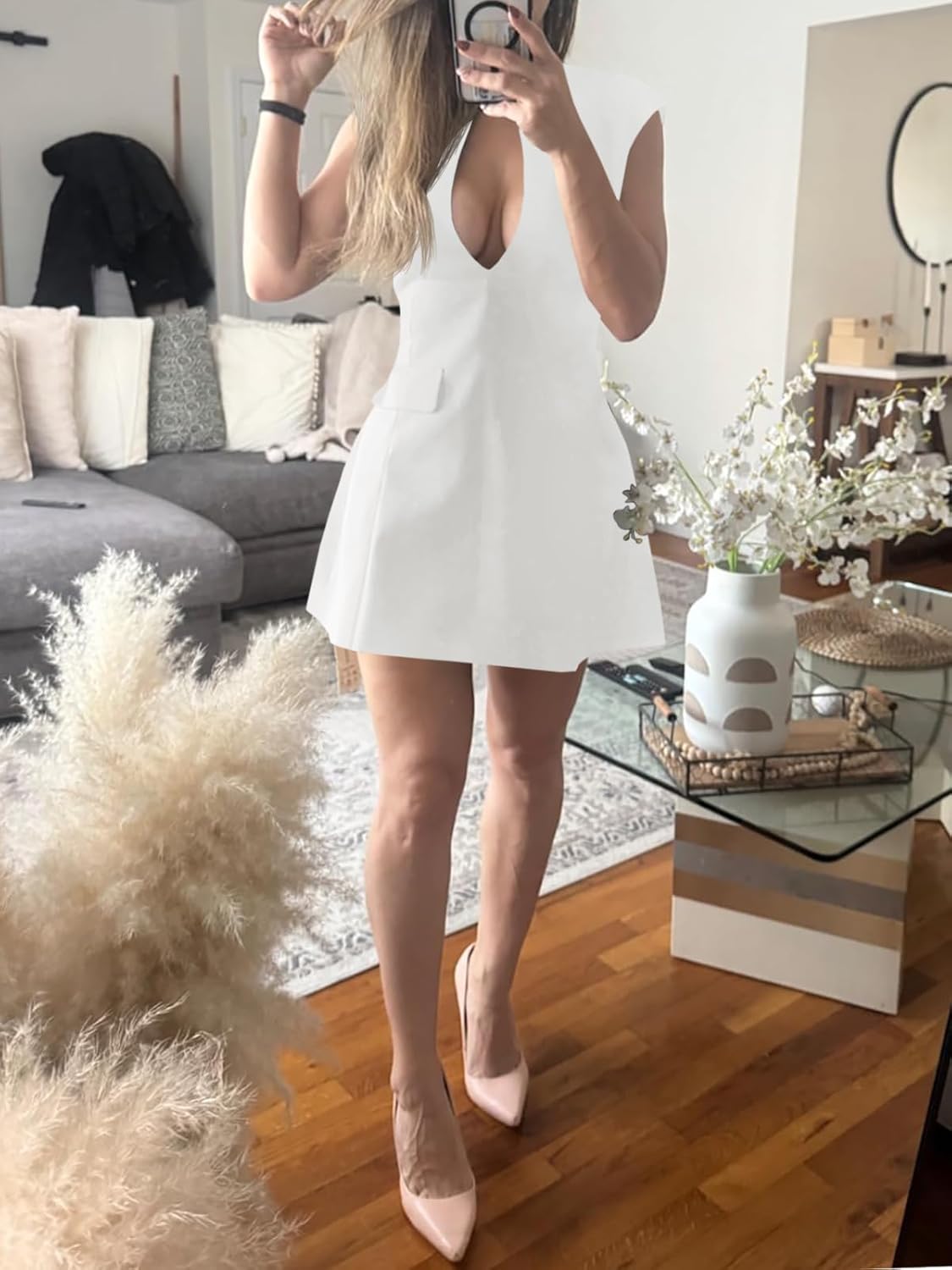 Cicy Bell Womens Sexy Deep V Neck Party Mini Dress Summer Cocktail Club A-line Going Out Birthday Dresses - Image 6