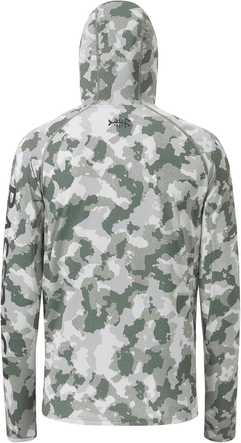 BASSDASH Men’s UPF 50+ Hooded Breathable Camo Shirts with Face Mask Lightweight Neck Gaiter Fishing Hiking Hoodie Shirt FS51M - Image 2