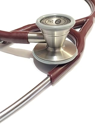 PAL Stethoscope Cardiology Dual Sided Stainless Steel Professional Burgundy