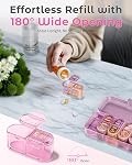 Pillex Pill Organizer, Am & Pm Pill Organizer 7 Days, Weekly Pill Case 2 Times a Day, Pill Box 7 Day, Medicine Organizer for Travel, Vitamins, Fish Oils, Supplements