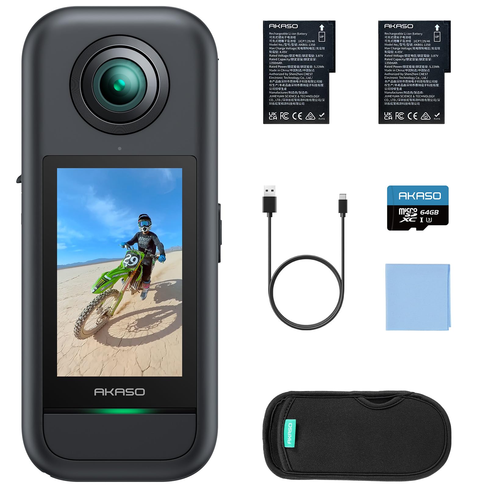 Amazon.com : AKASO 360 Weatherproof 360° Action Camera - 5.7K 360