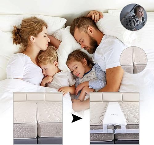 Generic - Kit de convertidor de puente de cama individual a King, relleno de espuma viscoelástica 25D, conector de colchón ajustable para cama con