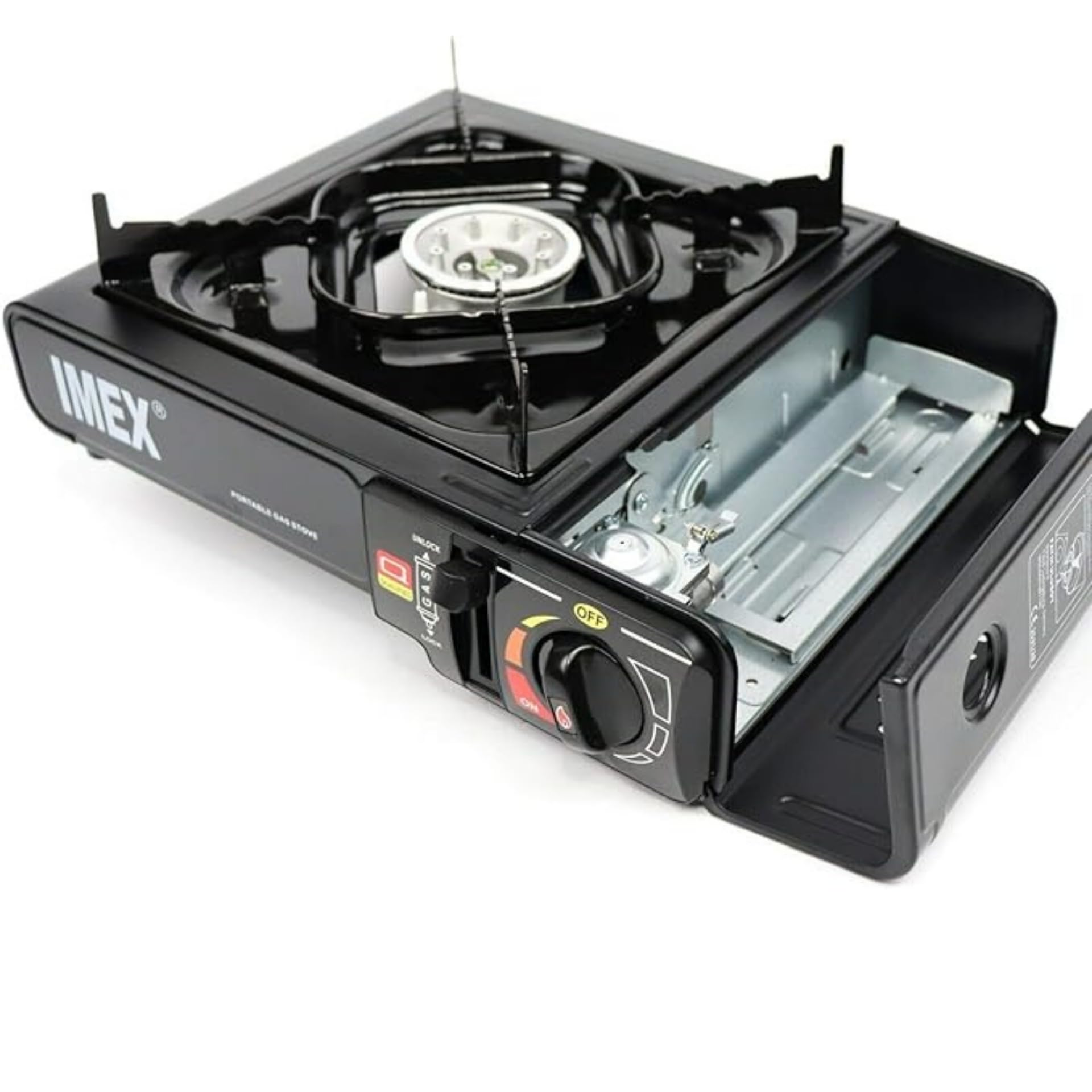 Draagbare gasgrill 1.9 kW - Compact en niet-klevend voor terras, balkon en kamperen Draagbare gasgrill 1.9 kW - Compact en niet-klevend voor terras, balkon en kamperen