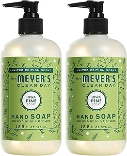 Mrs. Meyer's Clean Day Liquid Hand Soap, Iowa Pine, 12.5 Ounce (Pack of 2)