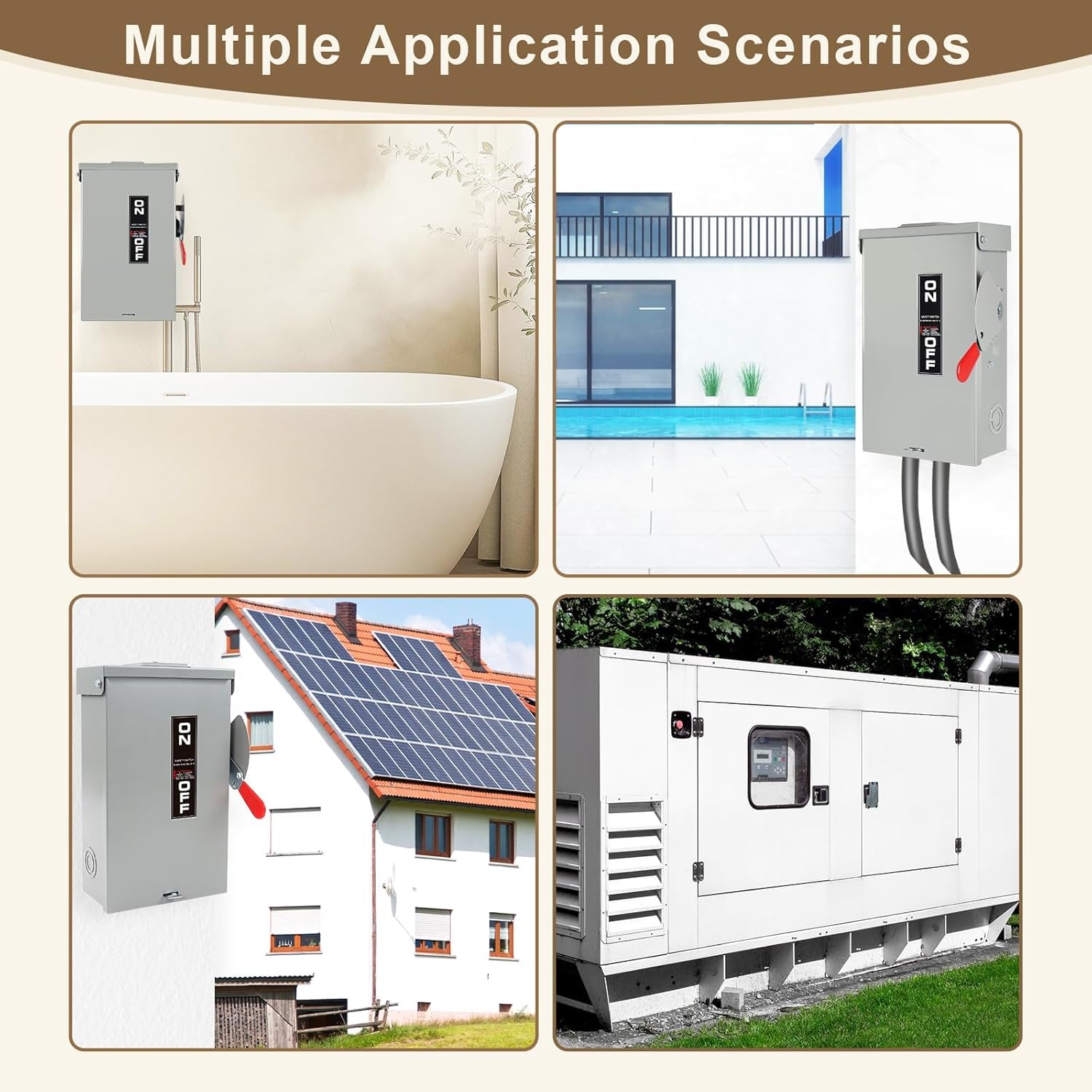 【Upgrade】 3P 30 Amp Disconnect,Disconnect Switch,Add Ground Design,Non-Fusible,NEMA 3R Standard,Heavy Duty Steel Material,Rust and Corrosion Resistant,for Indoor and Outdoor,120/240v,11-Year Warrnaty