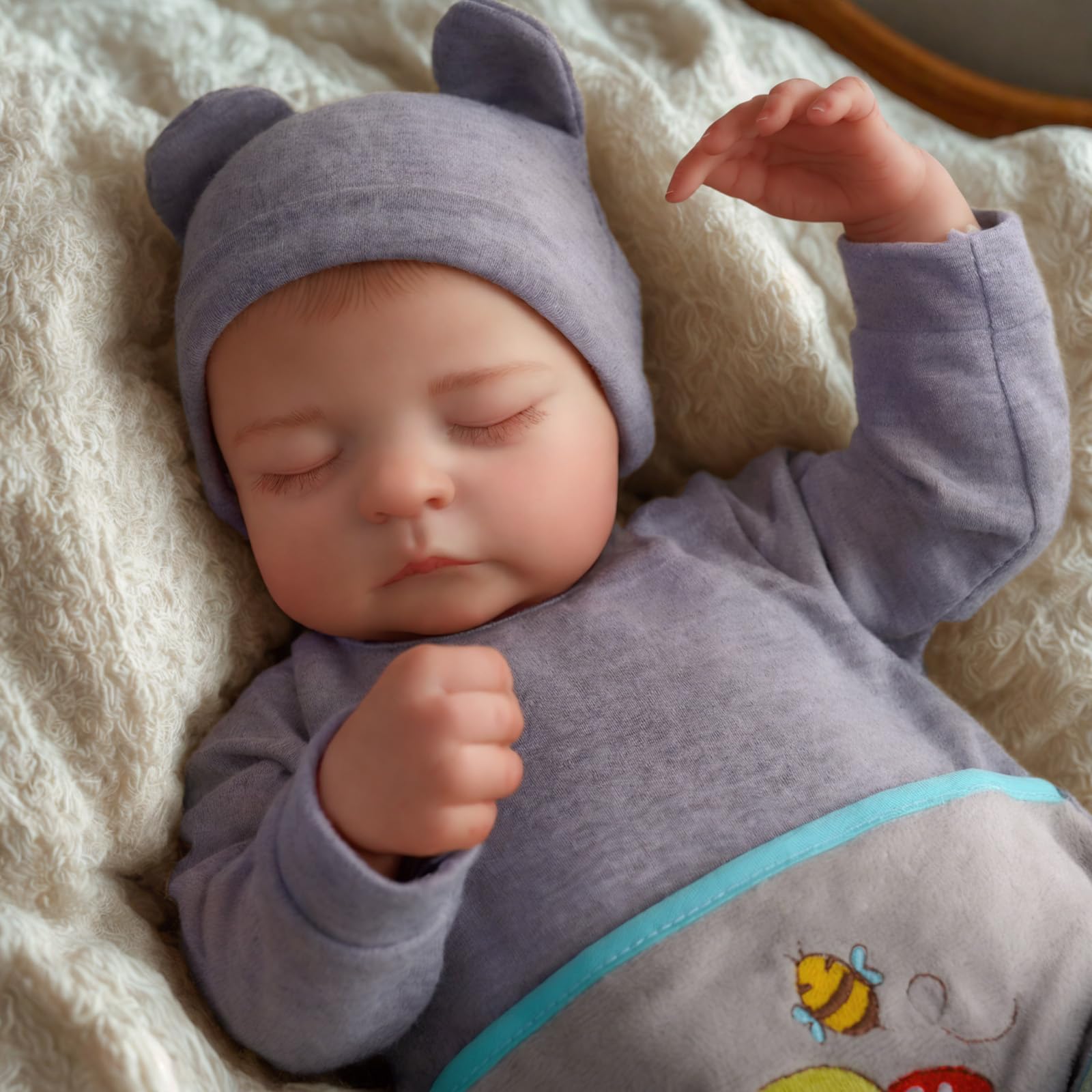 JIZHI Bambino Reborn Maschio - 20 Pollici Lavabili Bambole per Bambina | Bambola Reborn corpo in Vinile - Addormentato Neonato Realistico Occhi Chiusi