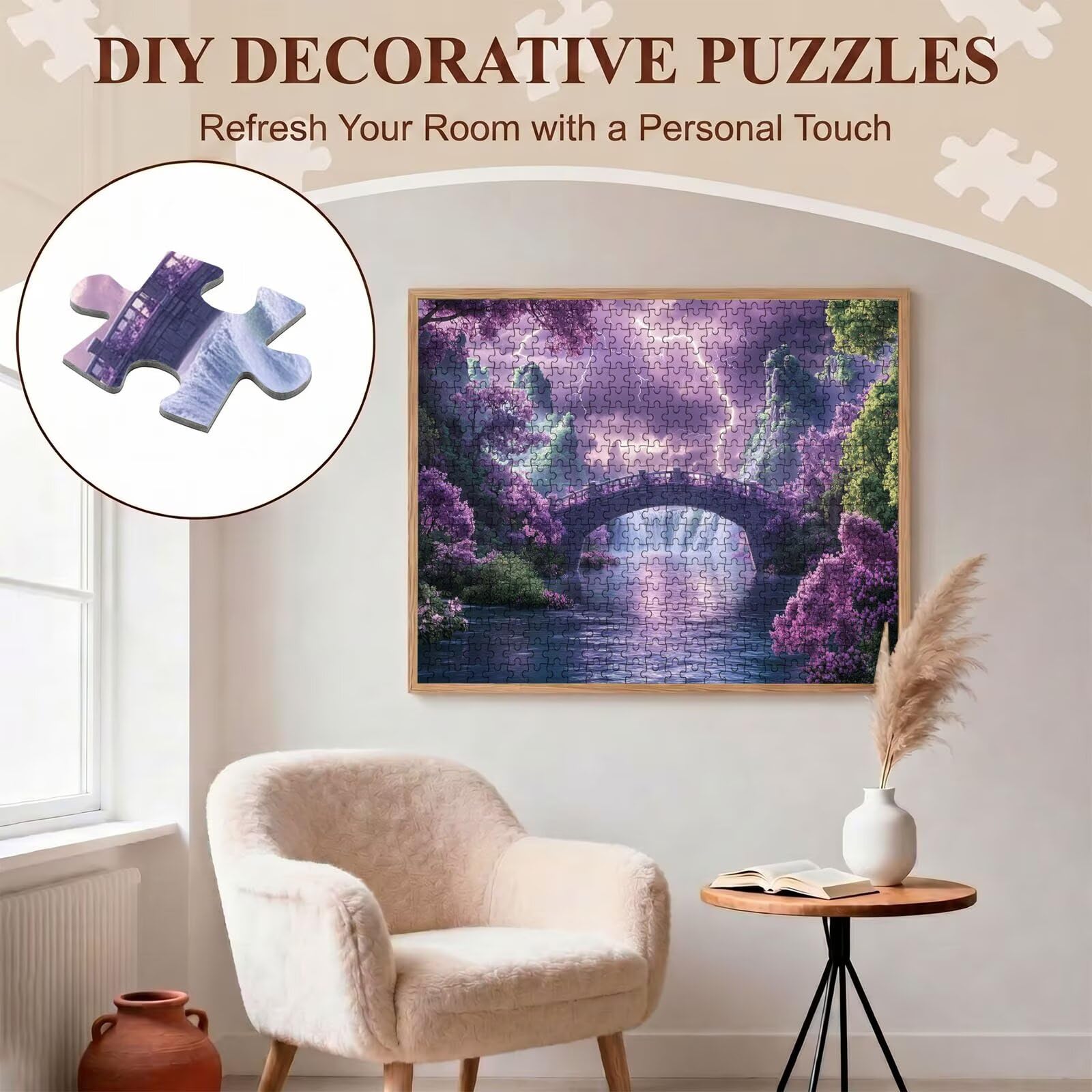 paesaggio ponte Puzzle 5000 Pezzi per Adulti, Puzzle in Legno - Collezione Classica con Poster Incluso - Sfida di Concentrazione e Passatempo Antistress, Gioco per Famiglia, 156 x 105 cm f0-528