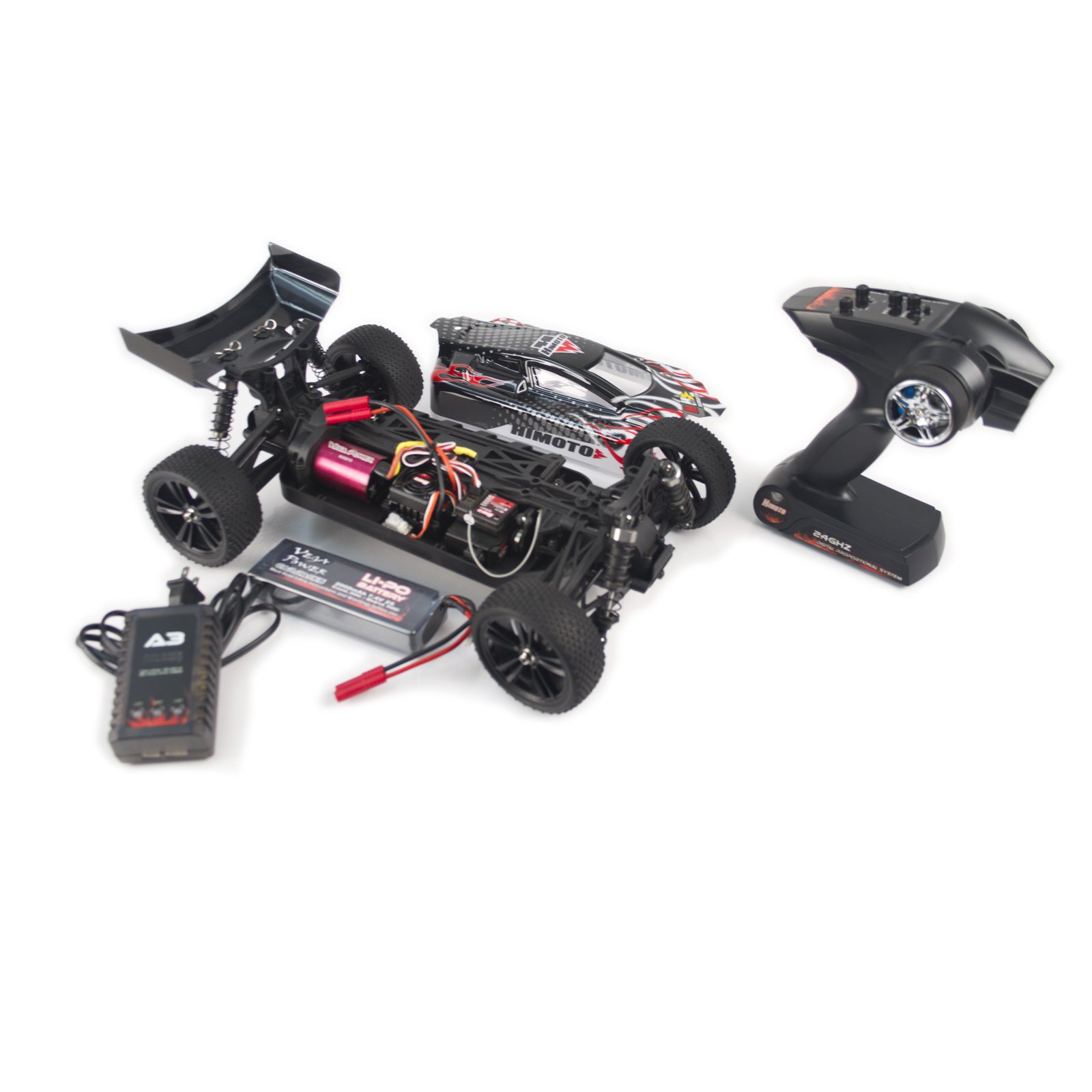 BUGGY TANTO ELETTRICO BRUSHLESS COMPLETO OFF ROAD 2.4GHZ LIPO 1:10 RTR HIMOTO