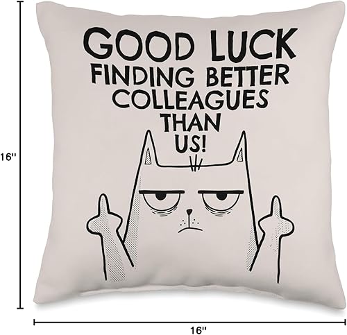 Miniatura 4 de New Job Gifts & Funny Farewell Coworker Ideas New Job Farewell, Colleague & Coworker Leaving  Almohada para hombres y mujeres, 16 x 16 pulgadas,