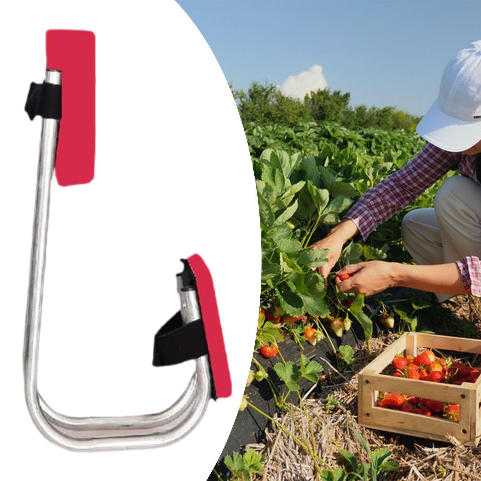 Sedile ergonomico per Ginocchia per Giardinaggio, tutore per Gambe Regolabile con Supporto Confortevole, Sedile per Ginocchia Leggero e Portatile per, Rosso, 46.5x25.5x15.5 cm