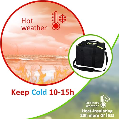 Miniatura 8 de Bolsa enfriadora de fiesta todo en uno con diseño plegable y compartimentos aislados, GETTOONE ideal para fiestas en estacionamientos y eventos al