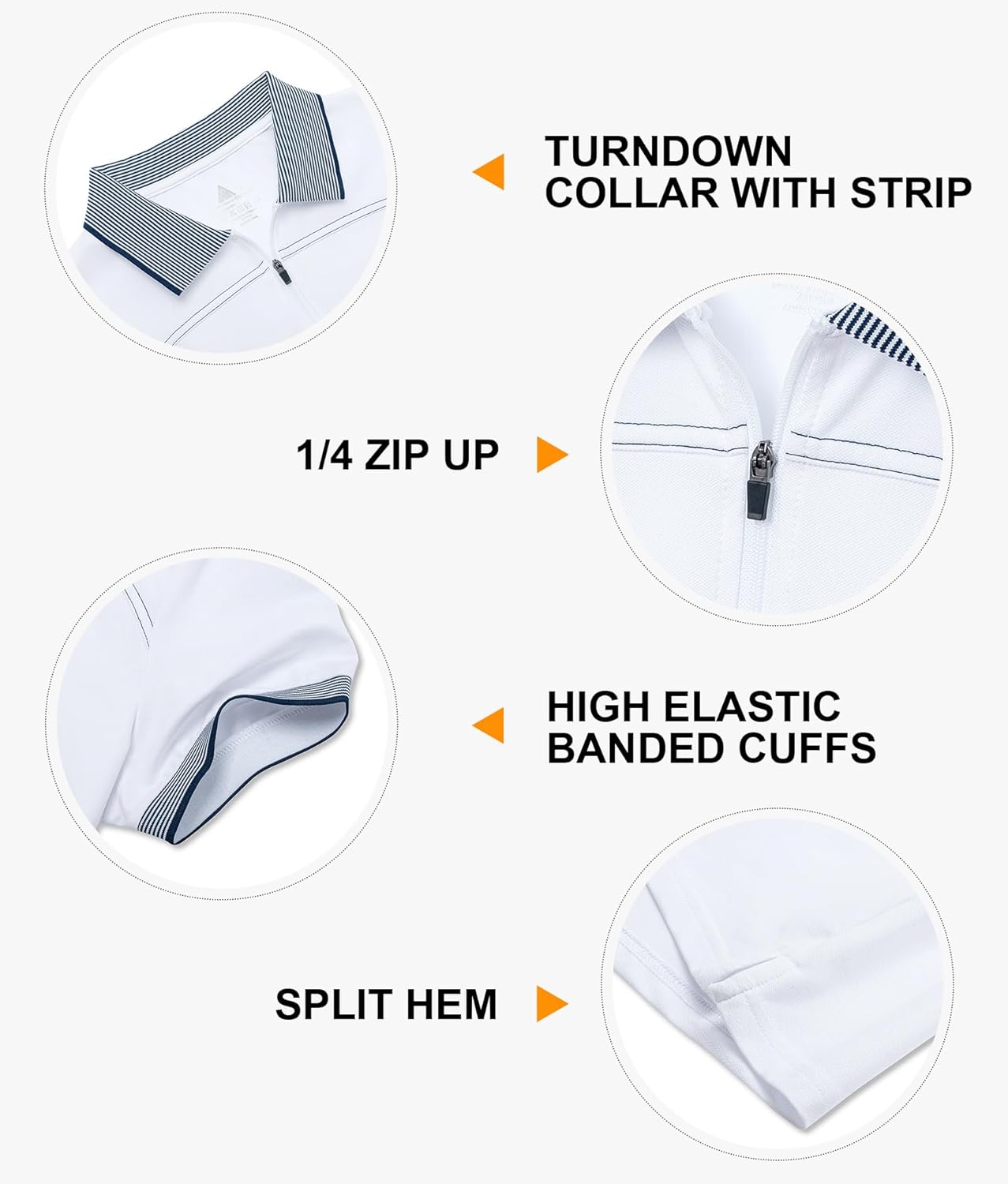 Little Beauty Womens Golf Shirt Short Sleeve Collared Polo Shirts for Women Zip Up Dry Fit Workout Tops - Image 5