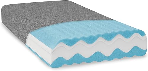 SensorPEDIC Almohada de espuma viscoelástica ajustable de gran tamaño, color gris