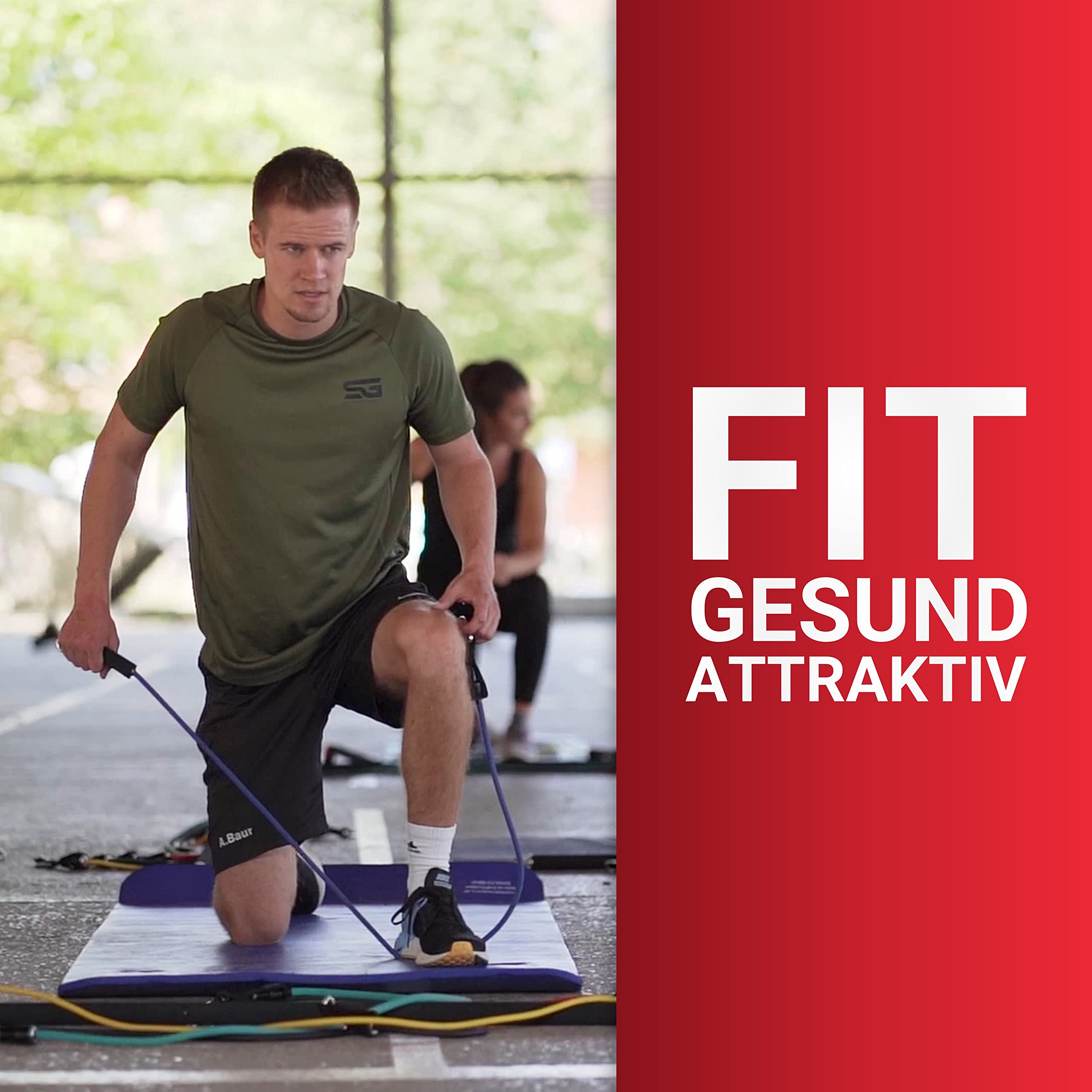 RED RAB Tubes Fitnessbänder Set mit Griff - Resistance Bands für Widerstandsbänder Krafttraining Zuhause - Expander Fitness Bänder, Gummiband Sport, Trainingsbänder, Sportbänder, Home Gym Equipment