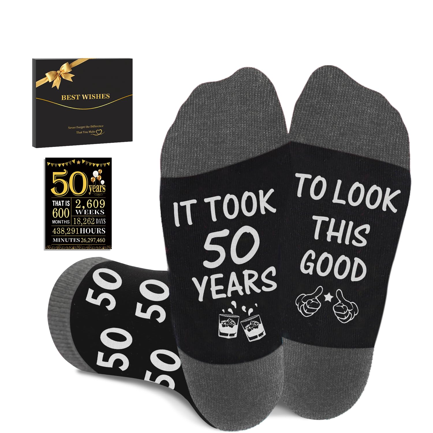 Juesly Men's Funny Socks Gift Set for Dad, Husband,Grandpa Birthday