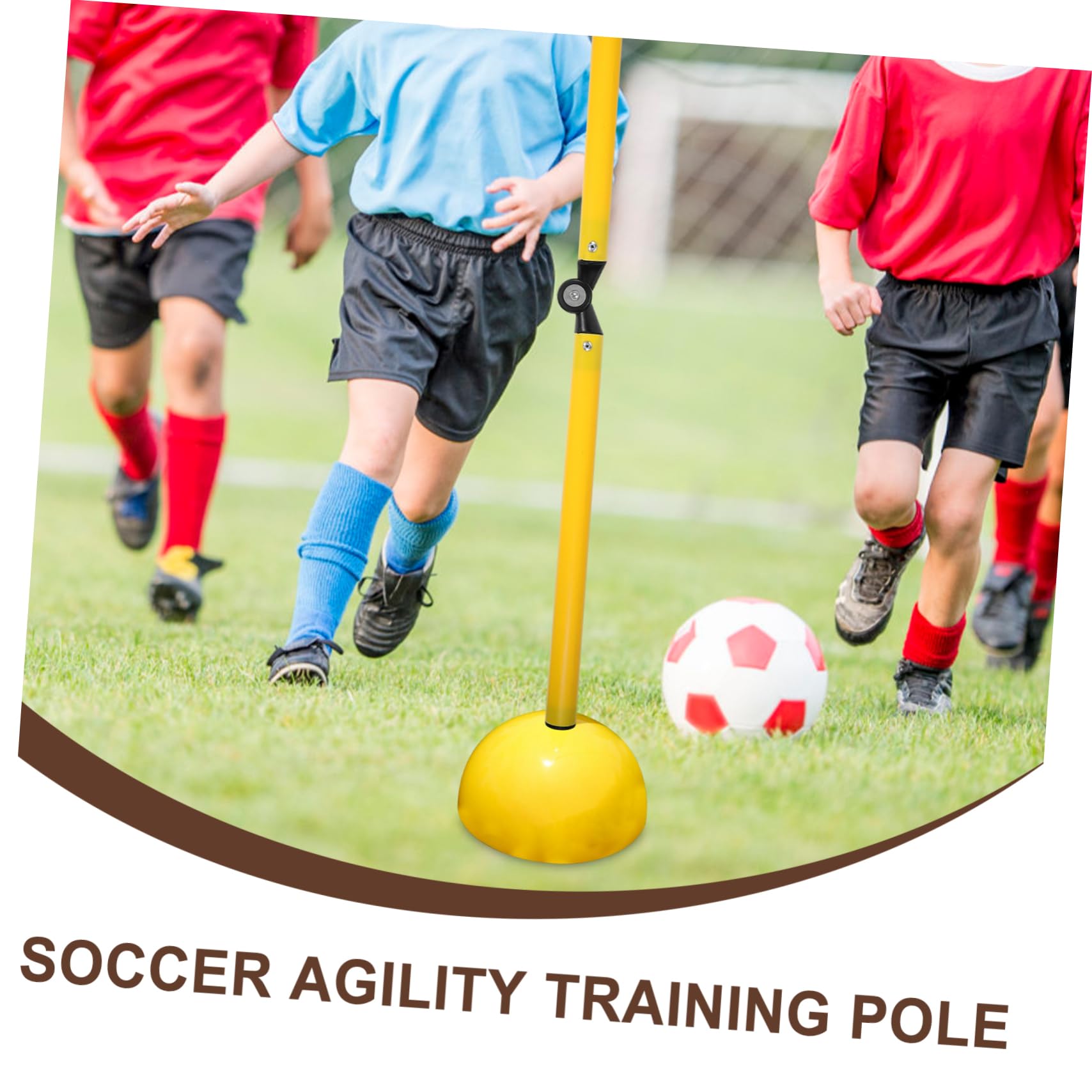 Poste de Entrenamiento Rugby glop Game Football balón de fútbol Agilidad Postes de Futbol Poste de Vallas de fútbol Material de Futbol para Entrenar Abdominales Yellow