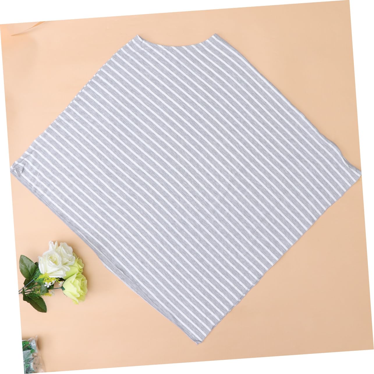 SECFOU Nursing Cover for Breastfeeding Soft Modal Material Shawl Cover for Car Seat for Mom Milk Catcher Striped Pattern