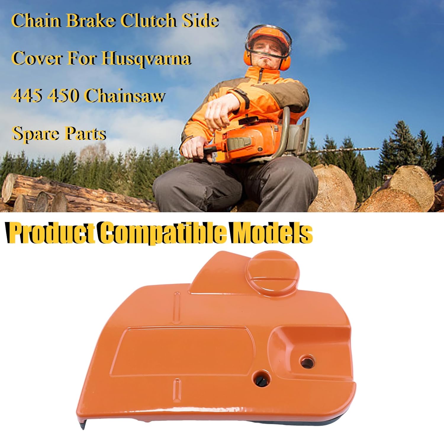 Haishine Chain Brake Clutch Side Cover For Husqvarna 445 450 Chainsaw Spare Parts 544097902 544097901