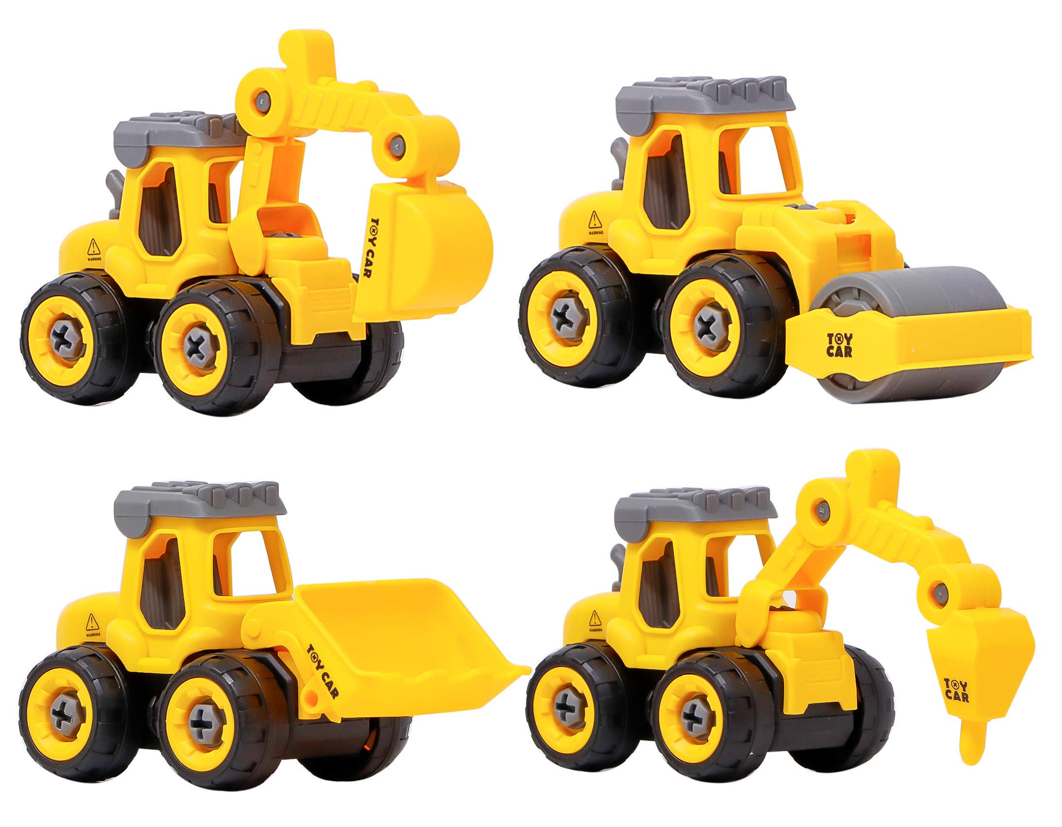 Zest 4 Toyz 4 Pcs Diy Bulldozer Toy Truck -Construction Vehicles For Kids Gifts - Bulldozer Toys For Boys, Yellow (B08DRRLC22) Amazon Price History, Amazon Price Tracker