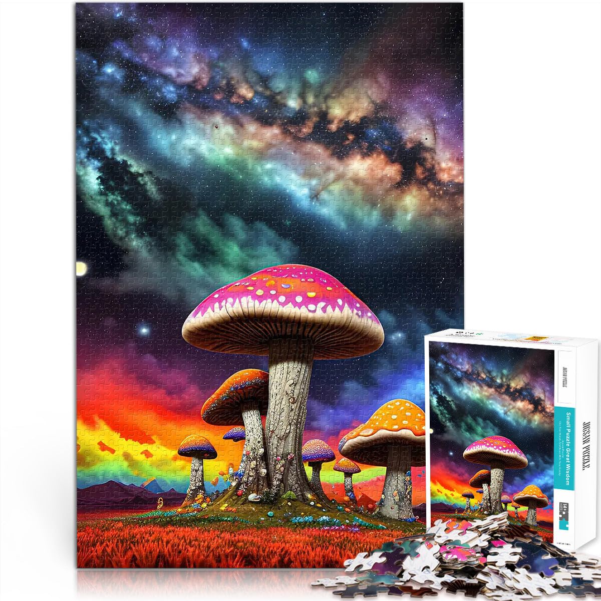 Psychedelic MushroomJigsaw Puzzles for Adults 2000 Piece Interesting Stress Reduction Unique Home Decor and Gifts 70x100cm