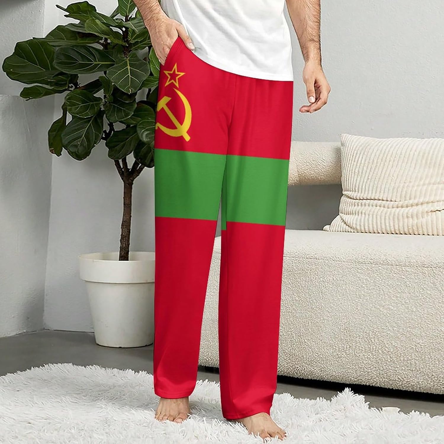 Cool Men Sleepwear Leisure Pajama Pants Tanzania Flag Simple Men Sleepwear Pj Bottoms