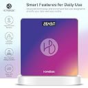 HomeBasic Digital Weight Machine for Body Weight 180kg | Weighing Scale for Home, Step-On Technology, LED Display with Temperature, 3 Weighing Modes (kg/lb/st:lb), Slim Tempered Glass gallery image