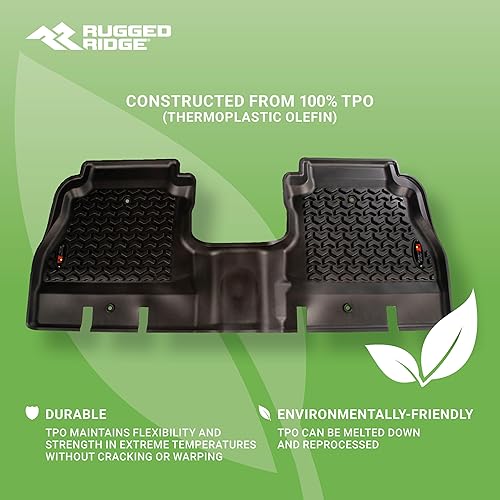 Miniatura 5 de Rugged Ridge - Revestimiento de piso, JLU 4 puertas, trasero únicamente, Negro