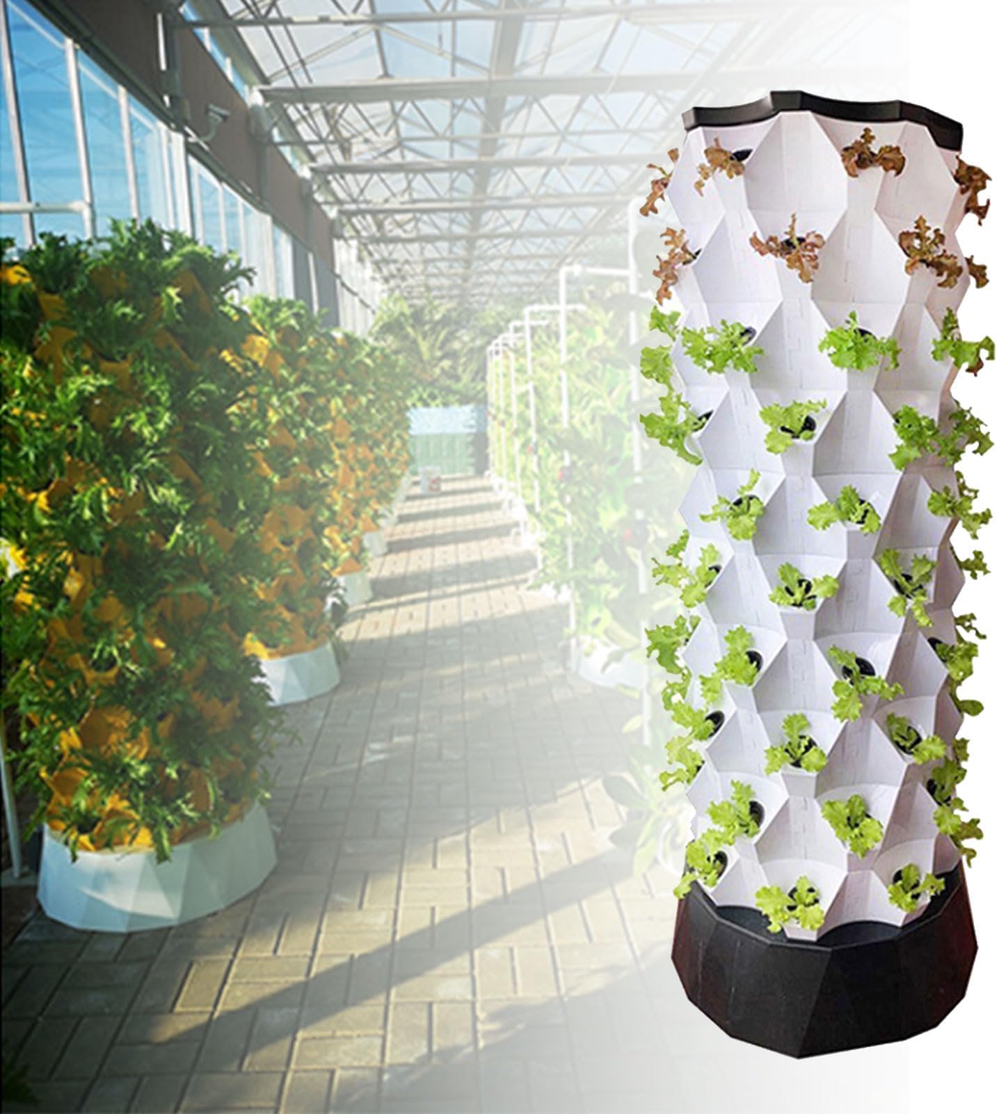 Hydroponic Growing System, Hydroponic Tower For Indoor Plants, Abs Material, Timer, Hydroponic Tower For Sowing Fruits And Vegetables 80