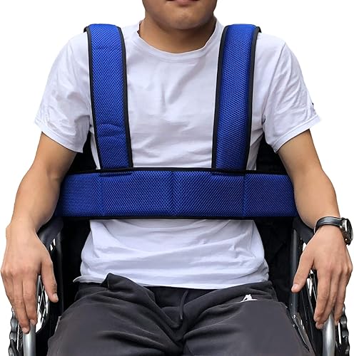 Cinturón de seguridad para silla de ruedas, chaleco de apoyo para el torso para pacientes, ancianos y discapacitados, arnés ajustable de cuerpo