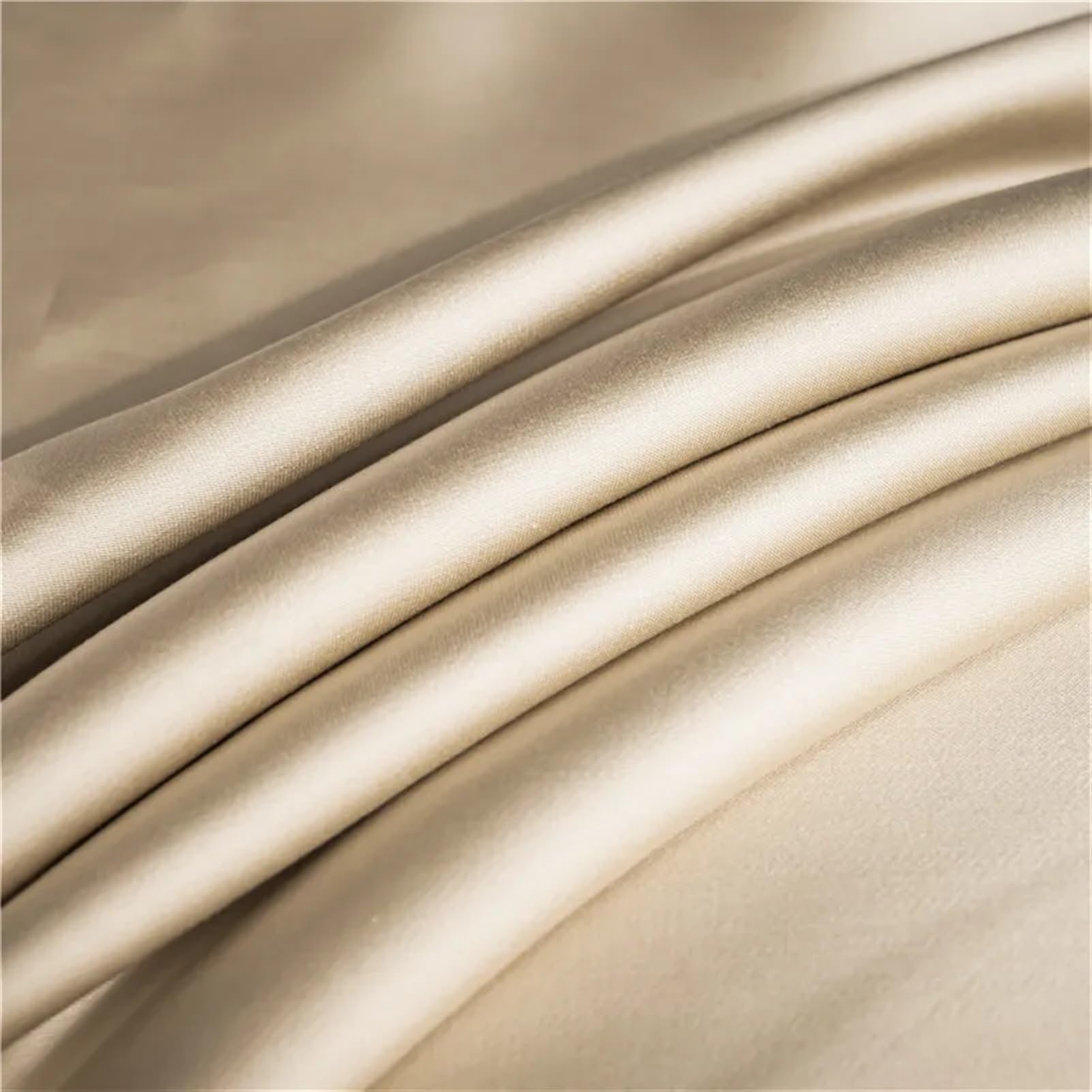 LUKYWANG Summer Ice Silk Sheets Natural Mulberry Silk Flat Sheet Solid Color Bed Sheet King Size Bedding Sheet Home Textile Sheet Ice Silk Bed Sheet(Shallow Khaki,200x230cm)