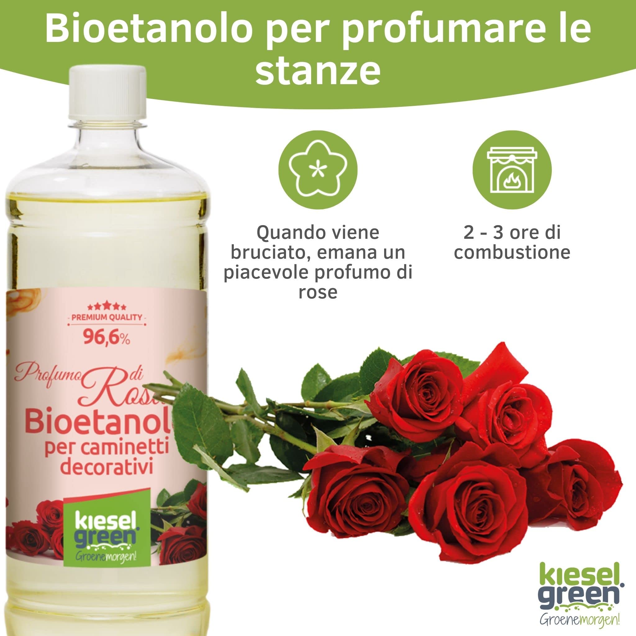 Bioethanol 12 x 1 litro Set (6 x Inodoro + 6 x con fragancia) para chimenea de etanol – Bio-etanol perfumado para ambientes – Perfume para chimenea de bioetanol de interior o de mesa R