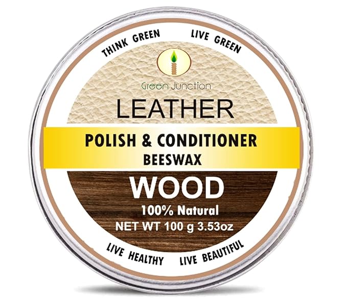 Green Junction Wood & Leather Beeswax Polish & Conditioner 100 GMS (Beeswax Polish) Nourishing