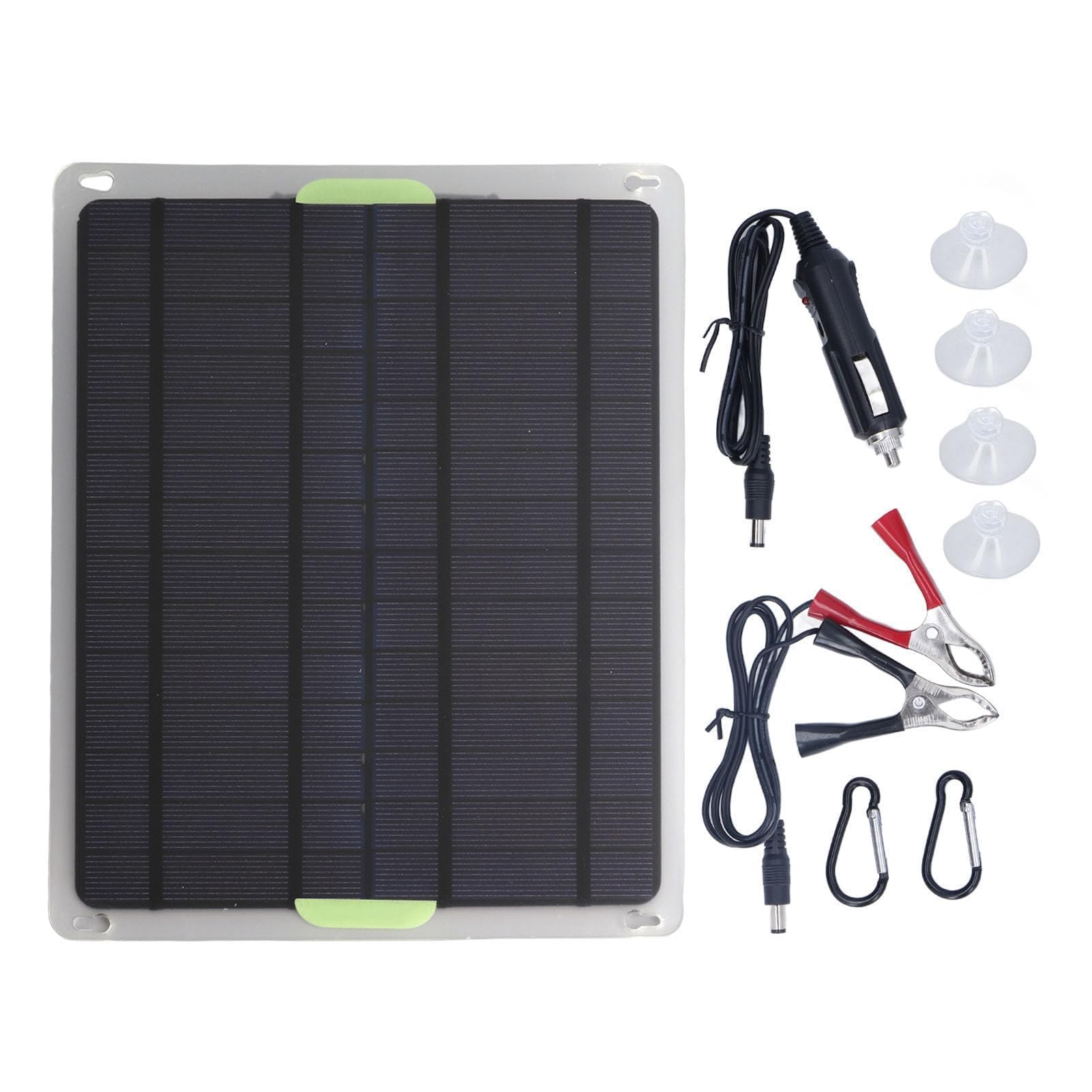 Kit Pannello Solare 20W 12V, Pannello di Ricarica Solare Pannello Solare Caricabatteria per Auto Manutentore del Caricatore di Mantenimento per Auto Barca Moto Automotive RV Home Off Grid System