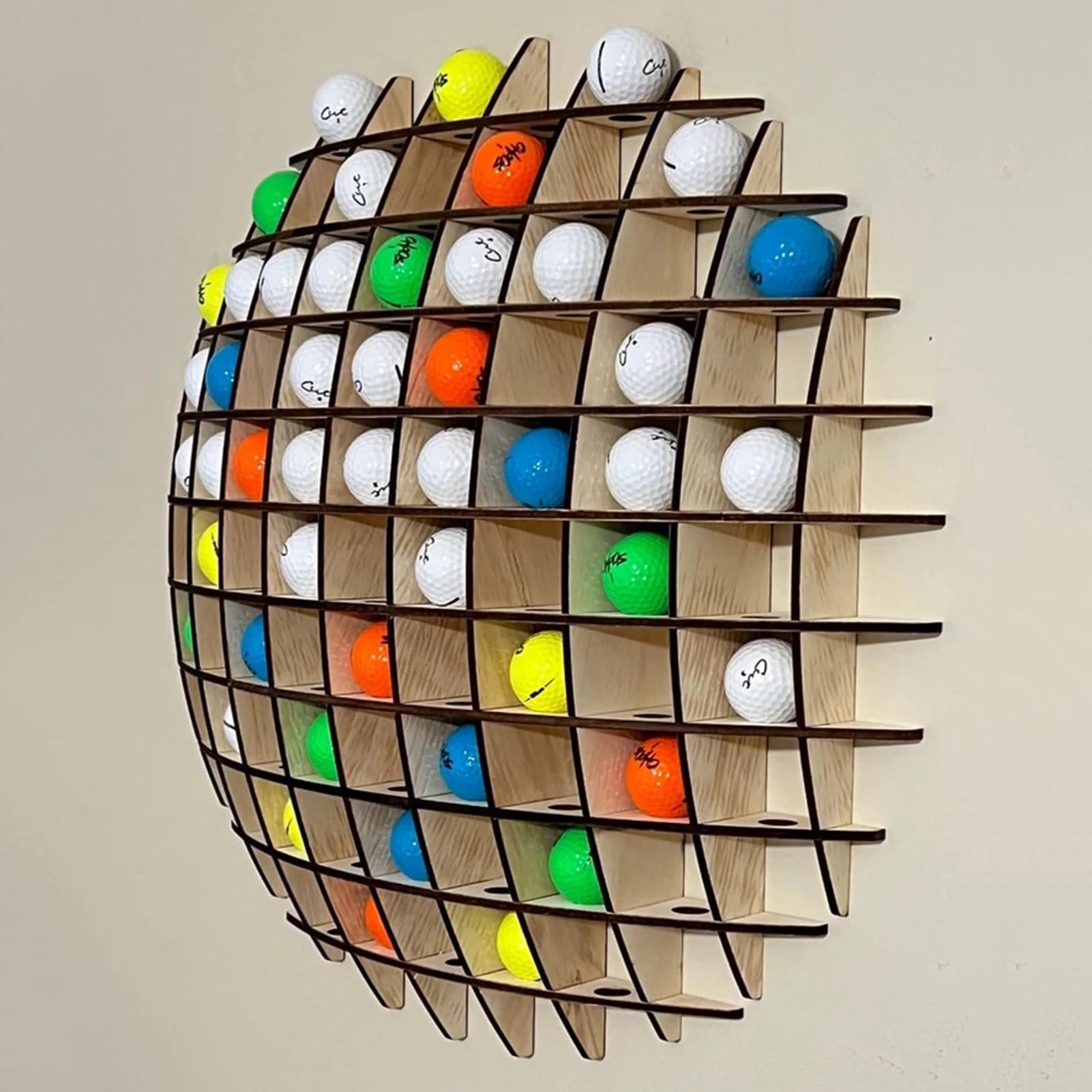 XPLKQXE Expositor Bolas Golf Pared, 78 Golf Ball Display Case Cabinet, Regalo Porta Pelotas De Golf para Entusiastas del Golf Hogar/Oficinas/Dormitorios/Salones