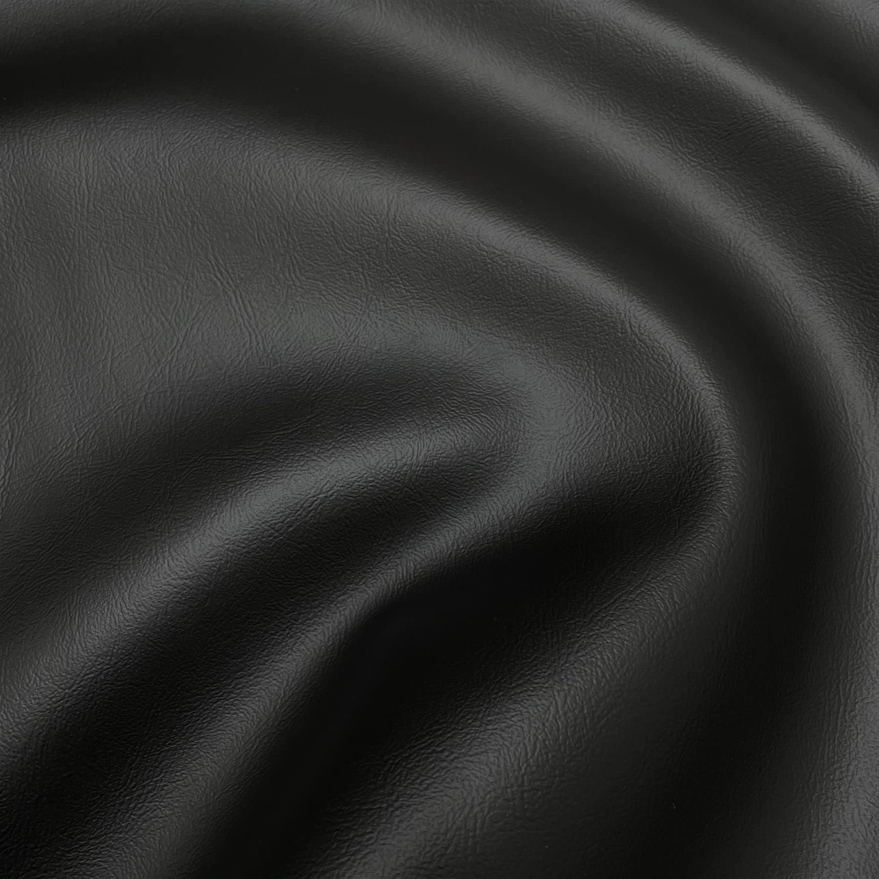 Fire Retardant Faux Leather Thick Leatherette Vehicle Restoration Sofa Upholstery Fabric - Suitable for Domestic and Commercial use - Black - 10 Metres