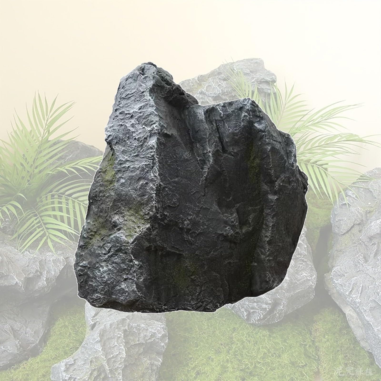 Fiberglass Realistic Faux Rock Cover,Lightweight Fake Rock Cover,Landscaping Faux Rock,Outdoor Artificial Landscape Boulder Enclosure,Realistic Natural Texture,Outdoor Rock For Well Pump(45x20x45cm)