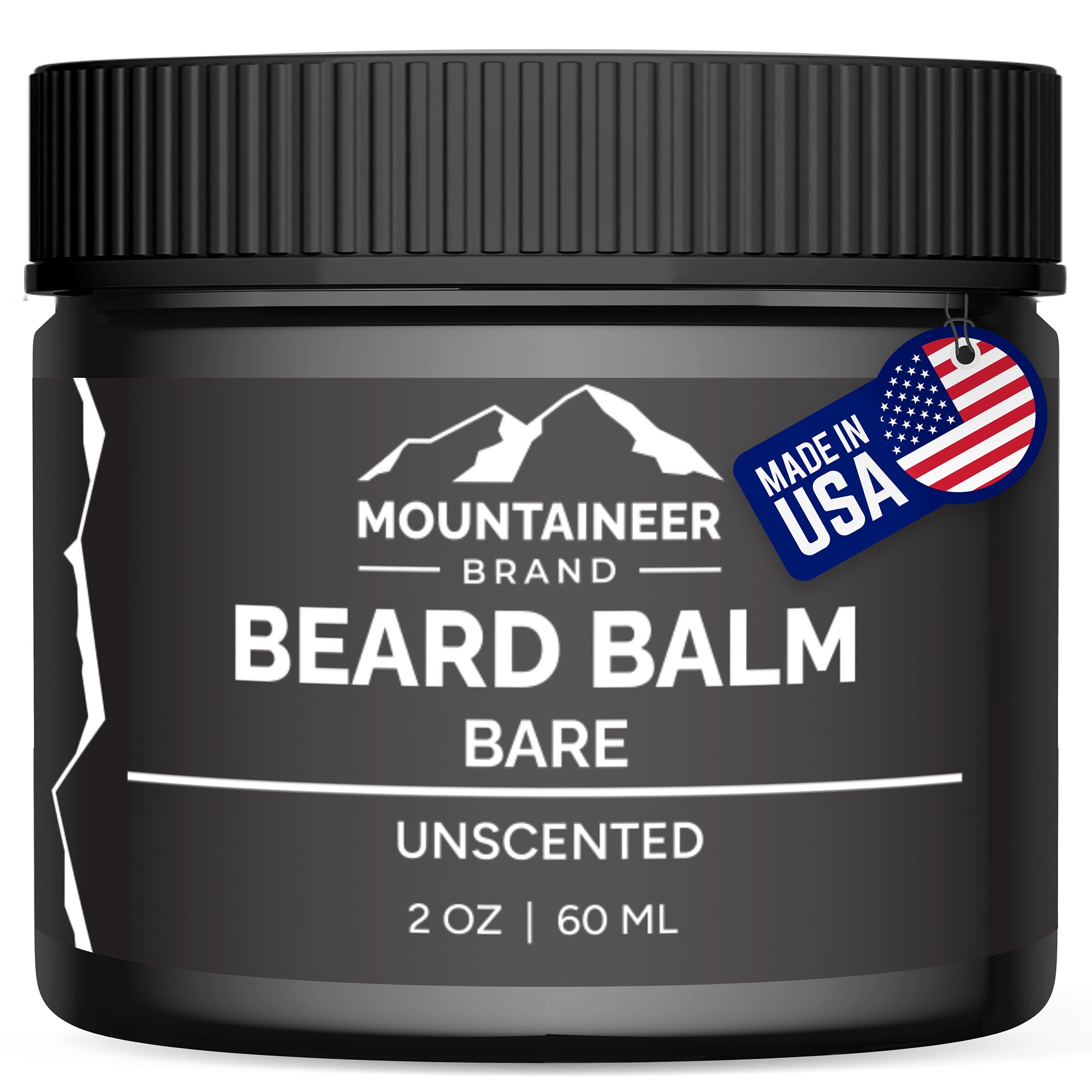 Mountaineer Brand Unscented Natural Beard Balm | Beard Butter for Men | Leave in Condidtioner | Hydrates, Softens and Tames | Made in West Virginia | 2oz