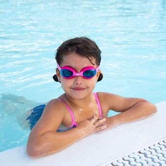 Zoggs Kids' Little Twist Swim Goggles | Anti-Fog UV Protection | Soft Silicone Seal, Flexible Nose Bridge & Easy-Adjust Strap