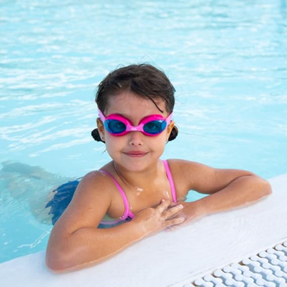 Zoggs Kids' Little Twist Swim Goggles | Anti-Fog UV Protection | Soft Silicone Seal, Flexible Nose Bridge & Easy-Adjust Strap