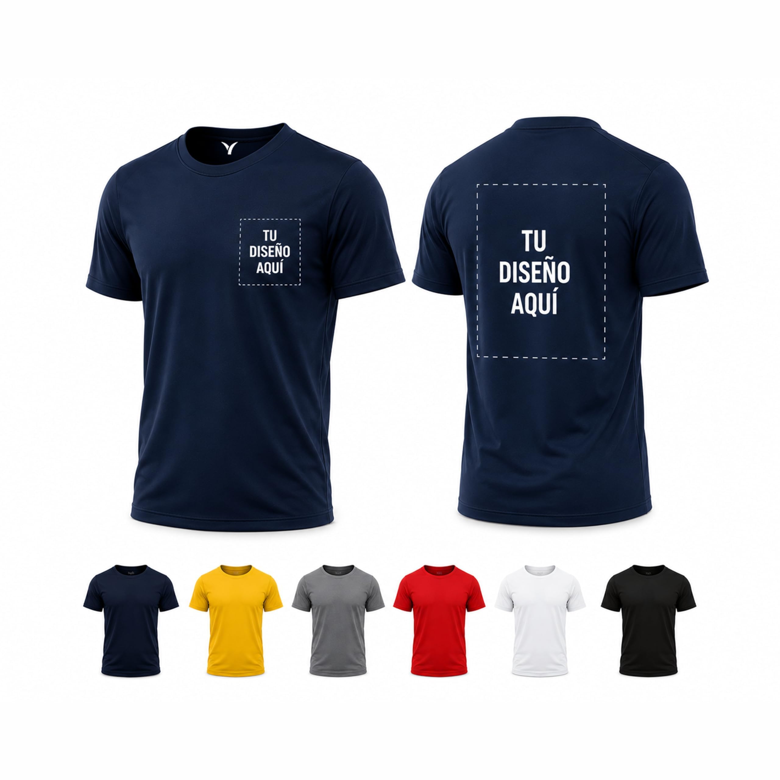 Pack 10 Camisetas Técnicas Personalizadas para Peñas, Despedidas y Grupos | Camisetas Deportivas Unisex para Eventos y Amigos (FR/ES, Letras, M, Azul)