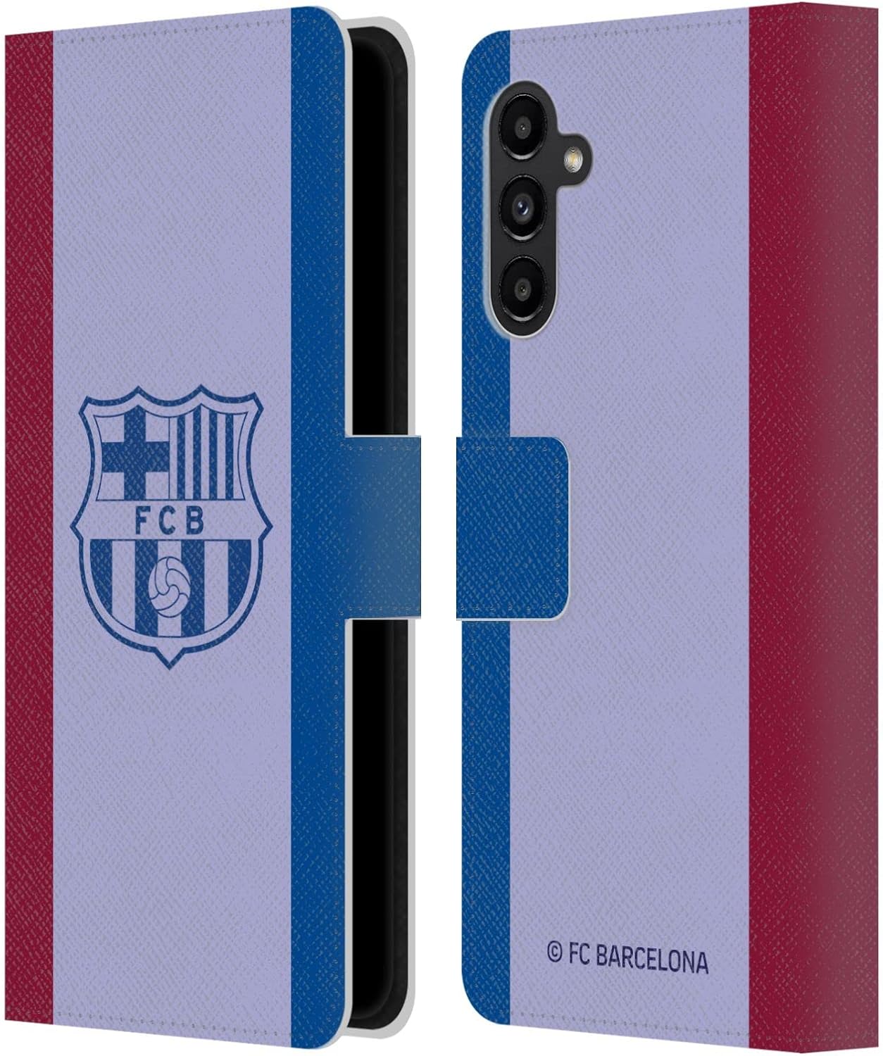 Head Case Designs Officially Licensed FC Barcelona Away 2021/22 Crest KIT Leather Wallet Case Compatible with Samsung Galaxy A13 5G (2021)