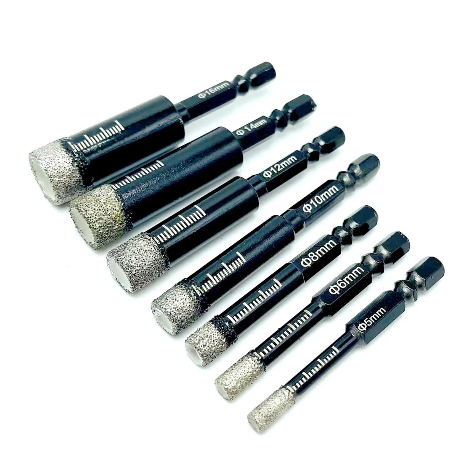 Punte da trapano a secco brasate con gambo esagonale, dimensioni 5 mm a 16 for piastrelle di ceramica, marmo, granito(16mm-5PCS)
