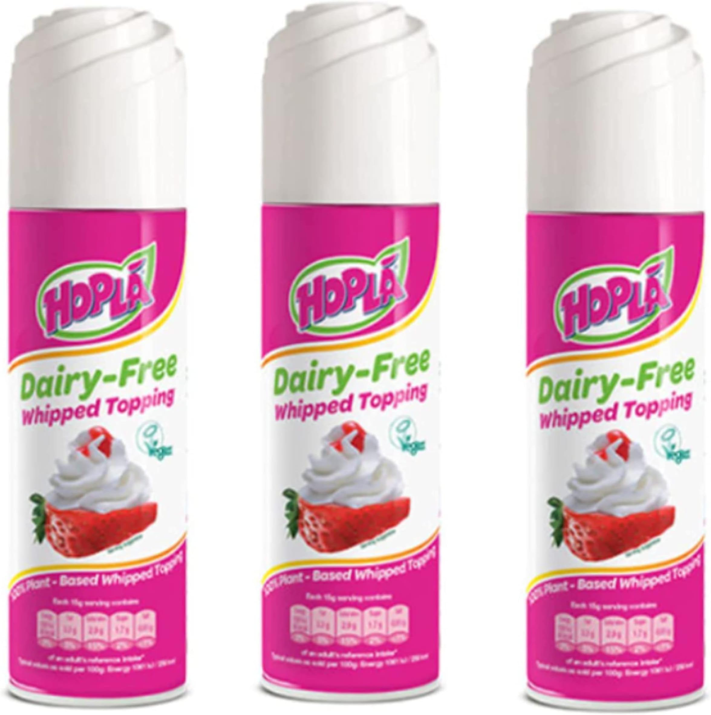 Dessert Topping Dairy Free Whipped Cream Topping x3. Restaurant Quality 100% plant-based.Suitable for Vegetarian, Vegan, Lactose Intolerance
