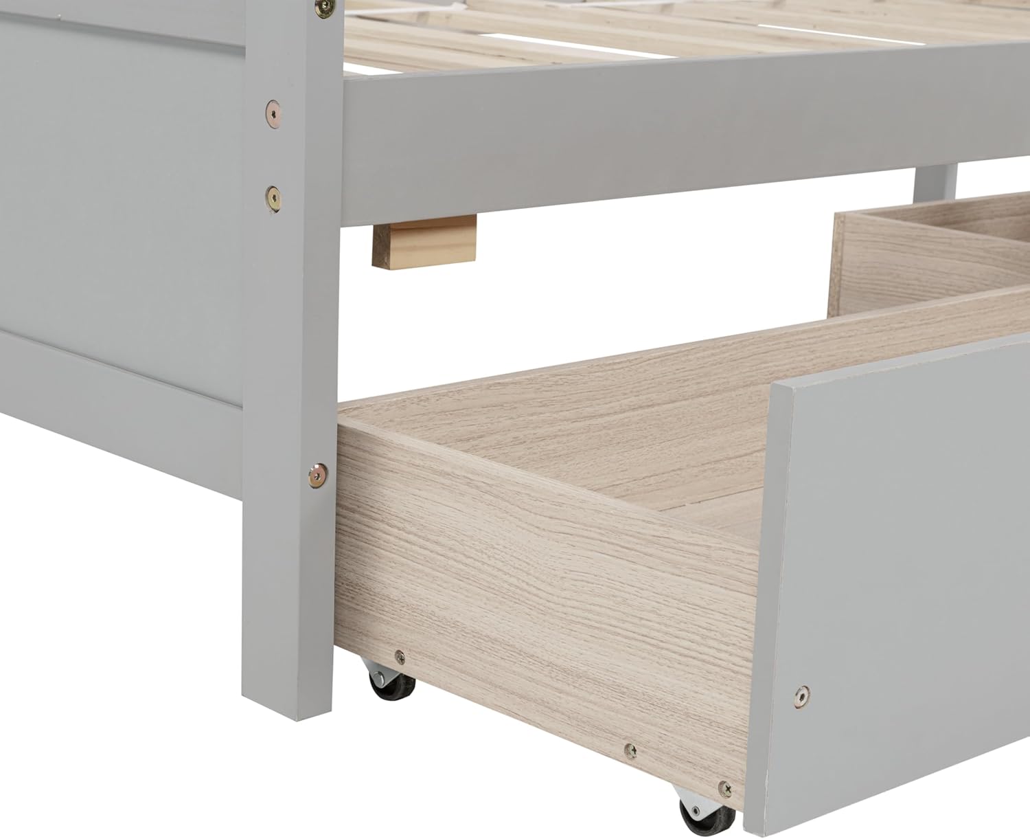 Harper & Bright Designs Twin Daybed with Storage Drawers, Wood Twin Daybed Frame, Dual-Use Sturdy Twin Kids Bed with Storage for Living Room,Guest Room,Children Room, No Box Spring Needed, Gray