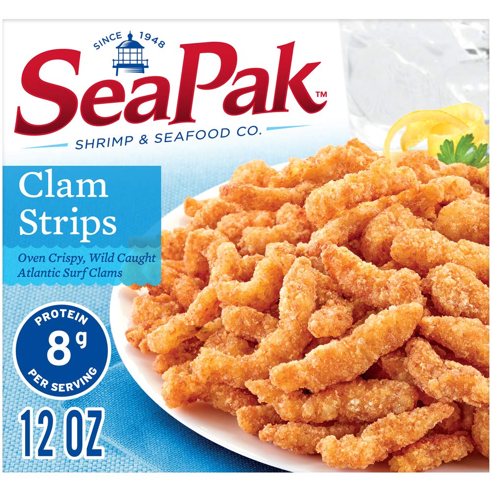 SeaPak Clam Strips in an Oven Crunchy Breading, Delicious Seafood, Frozen, 12 oz