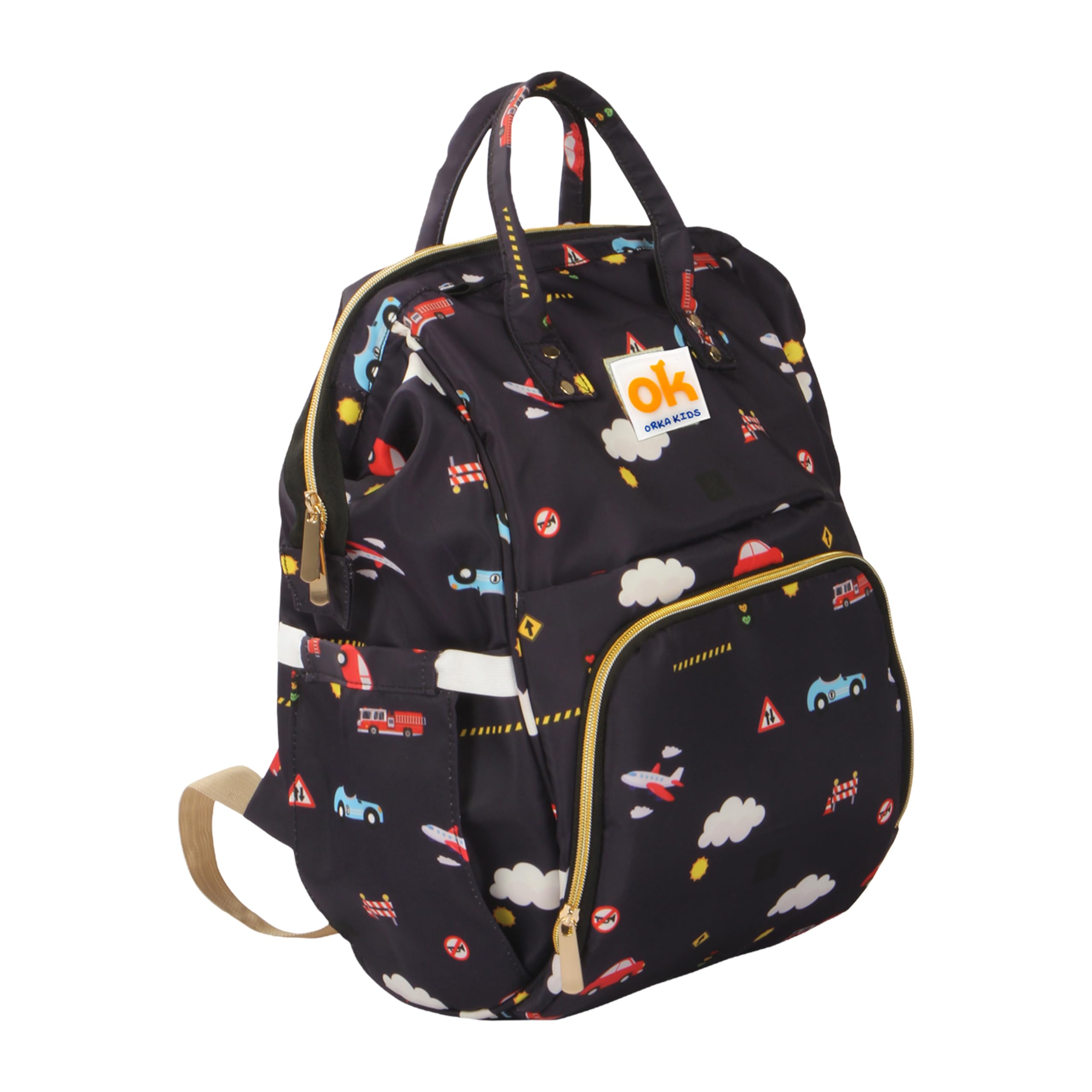 Orka Kids Moms Back Pack Waterproof Mother Bag for Babies, Diaper Bag for Baby, Maternity Travel Backpack Spacious Cushioned Shoulder Strap Many Compartment Multi Utility Large (Cute Teddy Vector)-image-24