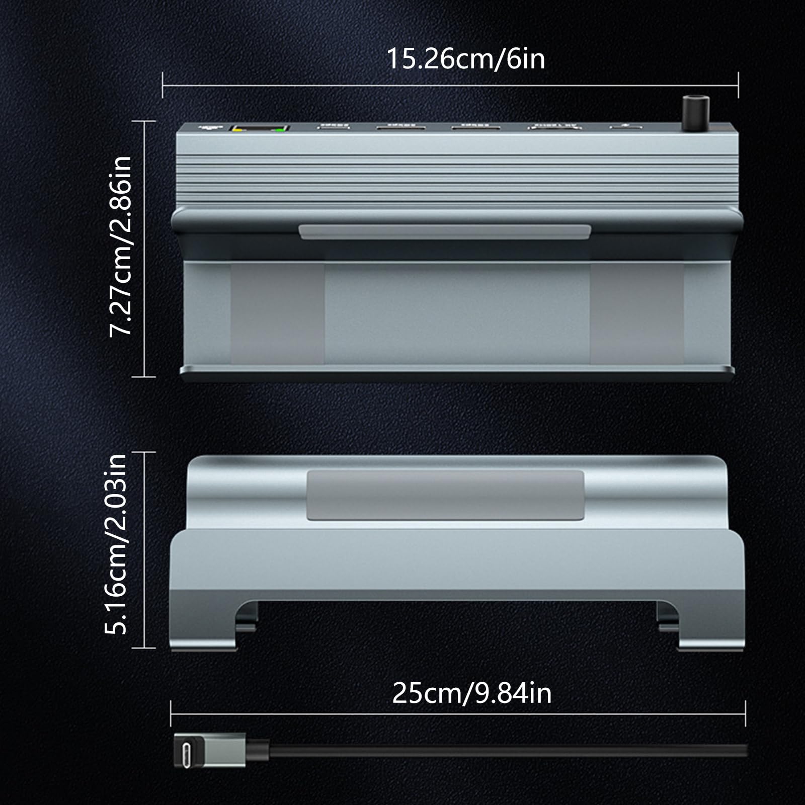 Dock da gioco USB C 6 in 1 con HDTV 4K 120 Hz PD100W Ricarica rapida e Gigabit Ethernet per Dock da gioco per SteamHandheld